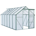 6x12 FT Polycarbonate Greenhouse Raised Base and Anchor Aluminum Heavy Duty Walk-in Greenhouses for Outdoor Backyard in All Season